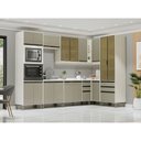 Ver imagem 1 de Cozinha Modulada de Canto Completa 8 Peças com Tampo Linea Luciane Móveis