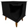Casinha Cat Line Pet Gato Premium MDF Pés Palito Preto - Desk Design - 1