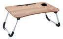 Ver imagem 1 de Mesinha Portátil Notebook Dobrável 48cm Cama com Porta Copo:madeira