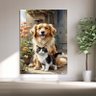 Quadro Decorativo Animais Cão e Gato Sendo Fofos - 90x60 Cm - 4