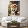 Quadro Decorativo Animais Cão e Gato Sendo Fofos - 90x60 Cm - 3