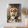 Quadro Decorativo Animais Cão e Gato Sendo Fofos - 90x60 Cm - 1