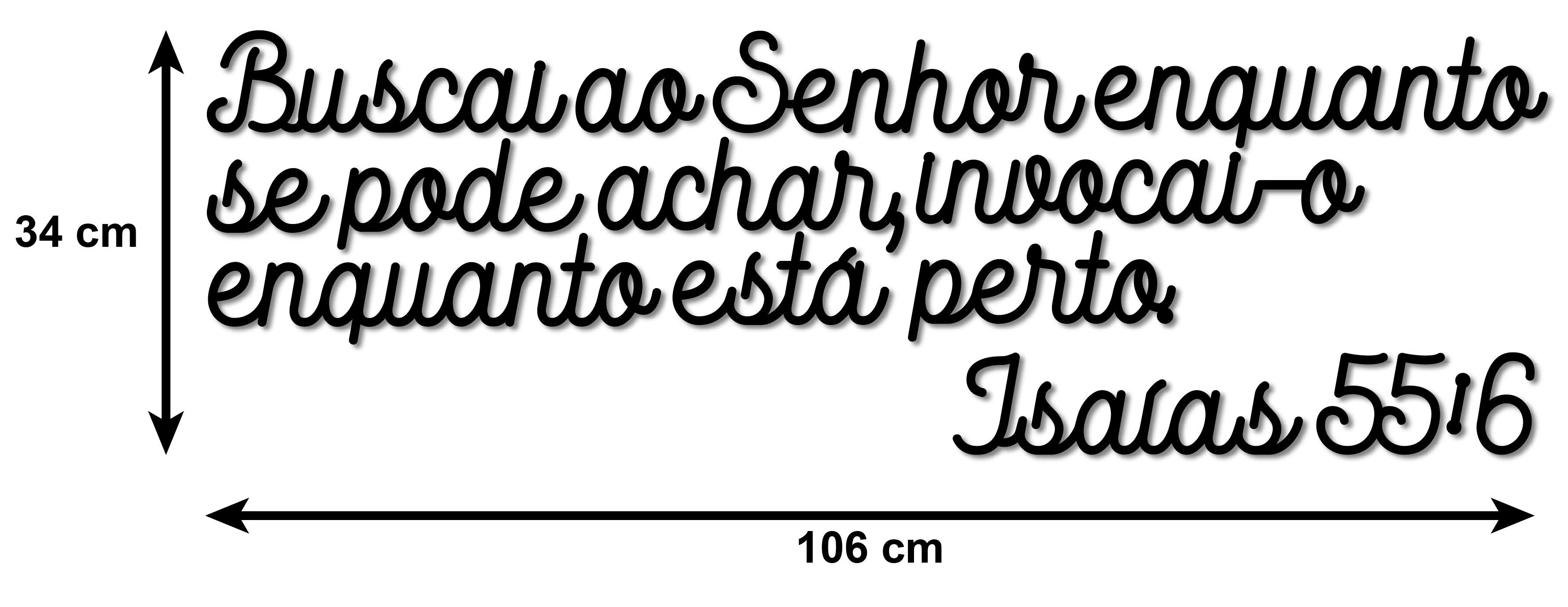 Versículo Bíblico Isaías 55:6 em MDF 6mm Vazado - 2