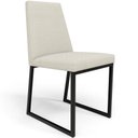 Ver imagem 1 de Cadeira para Sala de Jantar Base Aço Industrial Preto Dafne L02 Linho Champagne - Lyam Decor