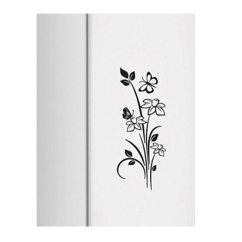 Adesivo de Cozinha Floral Geradeira Decoração Parede Moveis Vidro:preto