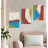 Conjunto com 3 lindos quadros pintados a mão como desenho linear medindo 45x30cm cada quadro - 2