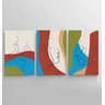 Conjunto com 3 lindos quadros pintados a mão como desenho linear medindo 45x30cm cada quadro - 4