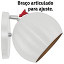 Ver imagem 4 de Arandela Retrô Bola Lavabo Banheiro Sacada Branco/Cobre