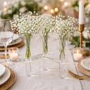 Ver imagem 2 de Vaso Triplo Decorativo com Tubos de Ensaio em Vidro e Suporte Acrílico para Flores e Decoração