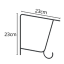 Ver imagem 6 de 2 Suporte Mão Francesa Gancho 30cm Metal Preto