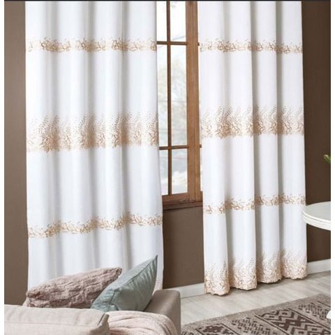 Cortina Voil Bordado de 2,80m X 1,80m Linha Prime.