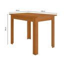 Ver imagem 4 de Mesa de Jantar para Cozinha Compacta 108x68cm até 4 Lugares com Tampo Reforçado 18mm - Freijó