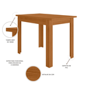 Ver imagem 3 de Mesa de Jantar para Cozinha Compacta 108x68cm até 4 Lugares com Tampo Reforçado 18mm - Freijó