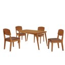Ver imagem 2 de Mesa de Jantar Copper 120cm Tampo Canto Copo Mdf com 4 Cadeiras Copper Moderna Mobília
