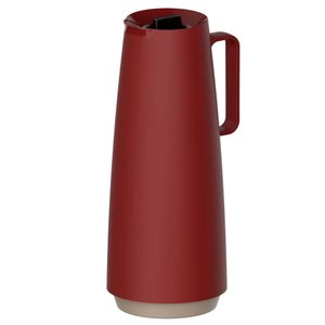Bule Térmico Tramontina 1l Garrafa Térmica Vermelha Café Chá Água Exata Ampola de Vidro