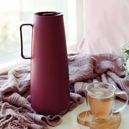 Bule Térmico Tramontina 1l Garrafa Térmica Vermelha Café Chá Água Exata Ampola de Vidro - 2