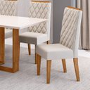 Ver imagem 2 de Kit com 2 Cadeiras Munique Pés em Mdf Cobre/bege - Casa Giulia