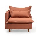 Ver imagem 3 de Sofá Modular Braço Lateral com Pé Madeira Sôma CabeCasa MadeiraOriginals Marrom Mocha Mousse