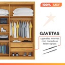 Ver imagem 5 de Guarda Roupas Casal 6 Portas 4 Gavetas 100% Mdf Chipre