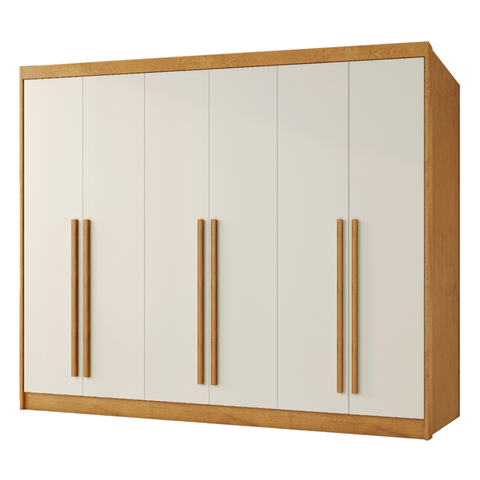Guarda Roupas Casal 6 Portas 4 Gavetas 100% Mdf Chipre