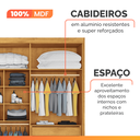 Ver imagem 7 de Guarda Roupas Casal 6 Portas 4 Gavetas 100% Mdf Chipre