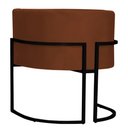 Ver imagem 2 de Poltrona Decorativa Sala de Estar Luana Base Preta Veludo Terracota - Montanaris Decor Md Montanaris