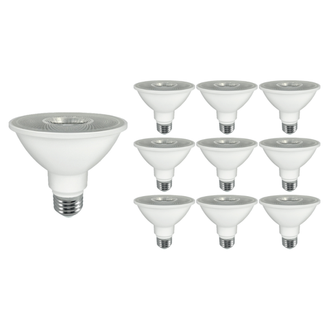 10 Lâmpadas Led Astraled Par 30 38° 9,8w E27 Bivolt 2700k Luz Amarela