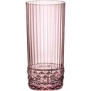 Ver imagem 1 de Jg 6pç Copo Long Drink Bormioli Rocco America 20s Vidro 490ml 16x7x7cm Rosa