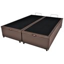 Ver imagem 2 de Cama Box Baú King Corino Marrom 193x203x42