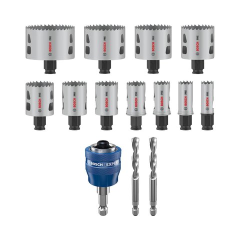 Jogo de Serra Copo Bimetal 19mm a 76mm com 14 Peças Power Change Plus 2608594434 Bosch