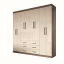 Ver imagem 2 de Guarda Roupa Casal 8 Portas 6 Gavetas 212cm Liverpool Santos Andirá