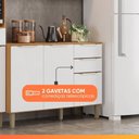 Ver mais imagens de Armário de Cozinha Completa 10 Portas 3 Gavetas 100% MDF Reflecta Clara
