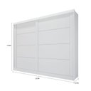 Ver imagem 4 de Guarda Roupa Casal 2 Portas de Correr 4 Gavetas Viena 