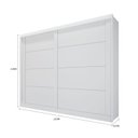 Ver imagem 4 de Guarda Roupa Casal 2 Portas de Correr 4 Gavetas Viena 