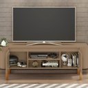Ver imagem 4 de Rack para TV até 65 Polegadas MDF 160cm Pés em Madeira Maciça Camburi Marrom Fendi