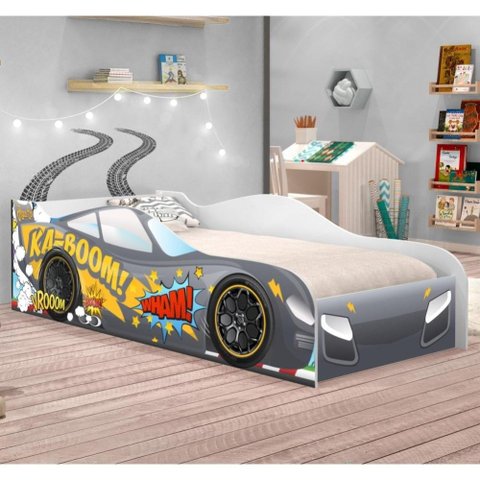 Cama Carro Vrooom Chumbo Solteiro