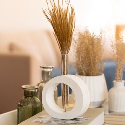 Vaso Decorativo Solitário Redondo 16,5cm Artesanal em Cimento - Cinza - 2