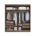 Ver imagem 2 de Guarda Roupa Casal 2 Portas de Correr 4 Gavetas Viena Bianchi Móveis