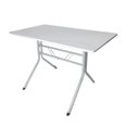 Ver imagem 3 de Jogo Mesa 120x70 para Restaurante Comércio com 4 Cadeiras Iso Preta Base Branca Ecomhome