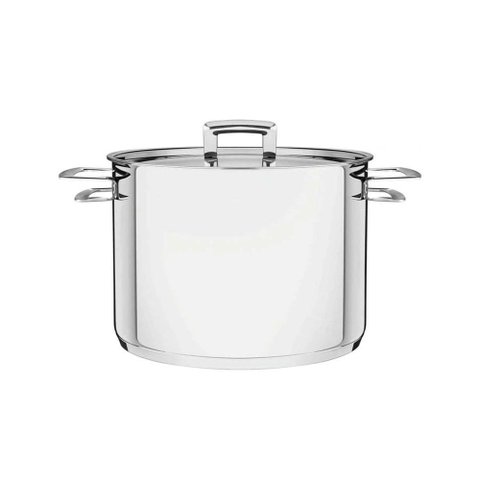 Caldeirão Tramontina Brava em Aço Inox Fundo Triplo com Tampa Plana e Alças 24 Cm 7,7 L