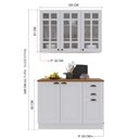 Ver imagem 4 de Cozinha Modulada Compacta Americana 100% MDF 120cm com Rodapé Provence Multimóveis Crink-CPT005