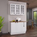 Ver imagem 1 de Cozinha Modulada Compacta Americana 100% MDF 120cm com Rodapé Provence Multimóveis Crink-CPT005