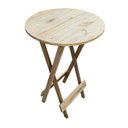 Ver imagem 3 de Kit 4 Mesas Bistrô De Madeira Dobrável Para Restaurante - Sem Pintura / Crua