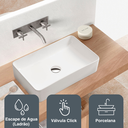 Ver imagem 2 de Cuba Sobrepor Porcelana Retangular C/ Válvula Click Mx218