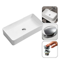 Ver imagem 1 de Cuba Sobrepor Porcelana Retangular C/ Válvula Click Mx218