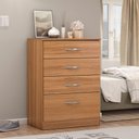 Ver mais imagens de Conjunto de Quarto Casa Azzur Guarda Roupa 6 Portas 4 Gavetas MDP Amêndola Off White Demóbile