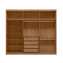Ver imagem 4 de Conjunto de Quarto Casa Azzur Guarda Roupa 6 Portas 4 Gavetas MDP Amêndola Off White Demóbile