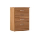 Ver imagem 2 de Conjunto de Quarto Casa Azzur Guarda Roupa 6 Portas 4 Gavetas MDP Amêndola Off White Demóbile