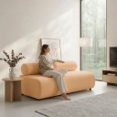 Ver imagem 7 de Sofá 3 Lugares e Puff para Sala Orgânico Nara Base Fixa Moderno Bouclê D03 - D'Rossi