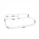 Ver imagem 3 de Sofá 3 Lugares e Puff para Sala Orgânico Nara Base Fixa Moderno Bouclê D03 - D'Rossi